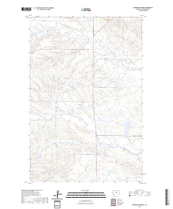 Bohemian Corners, MT — USGS 7.5-minute topo (2024)