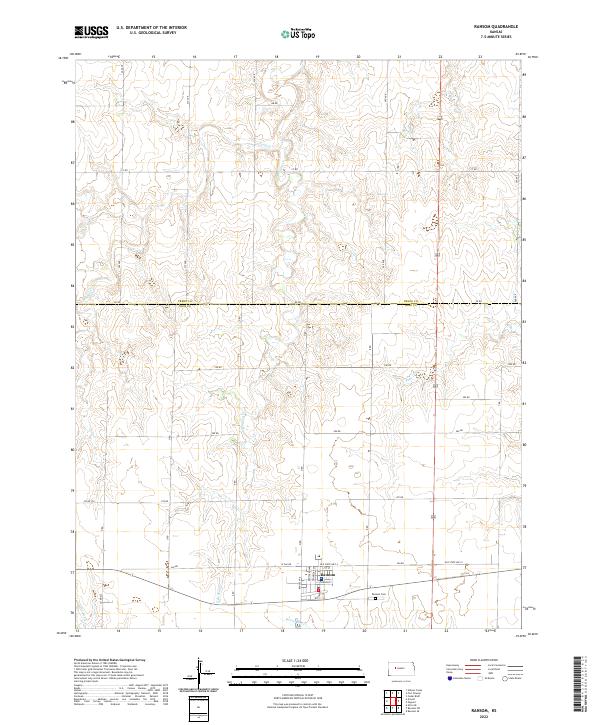 Ransom, KS — USGS 7.5-minute topo (2022)