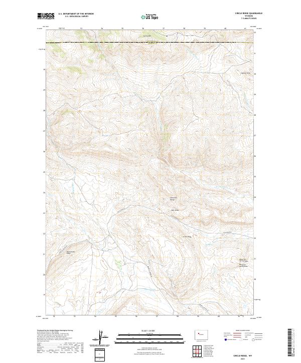 Circle Ridge, WY — USGS 7.5-minute topo (2021)