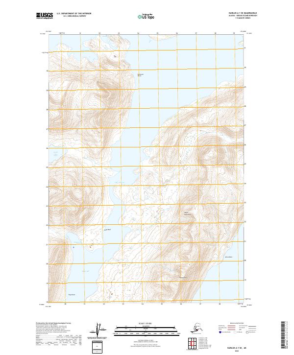 Karluk A-1 SE, AK — USGS 7.5-minute topo (2021)