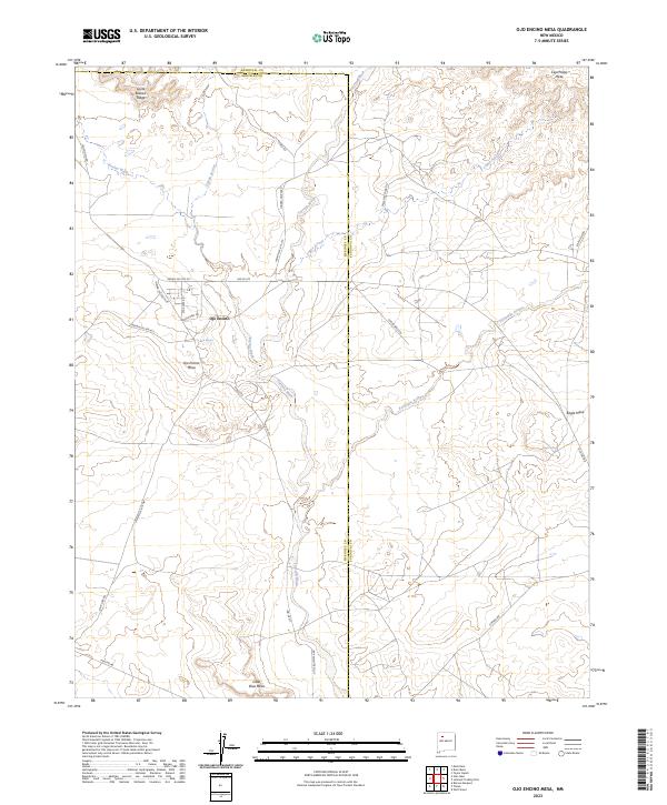 Ojo Encino Mesa, NM — USGS 7.5-minute topo (2023)