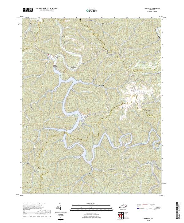 Buckhorn, KY — USGS 7.5-minute topo (2022)