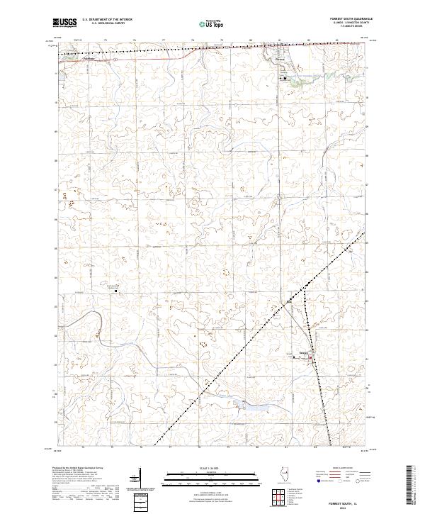 Forrest South, IL — USGS 7.5-minute topo (2024)