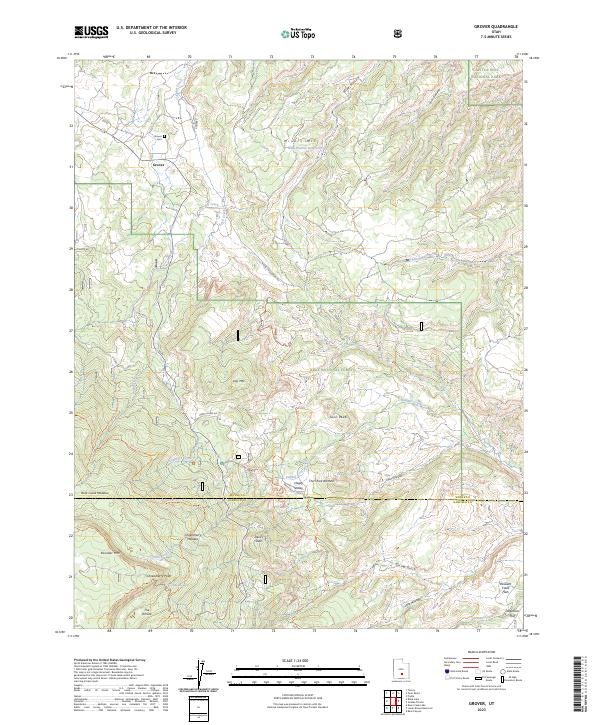 Grover, UT — USGS 7.5-minute topo (2023)