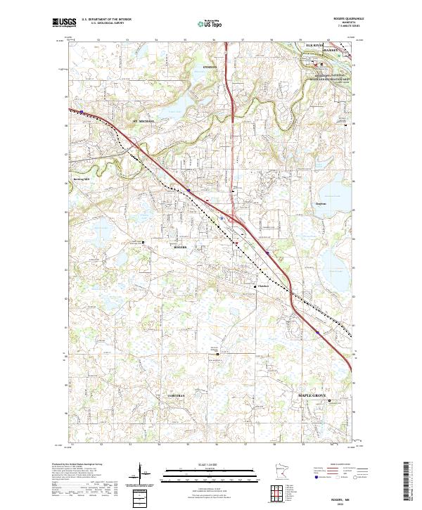 Rogers, MN — USGS 7.5-minute topo (2022)