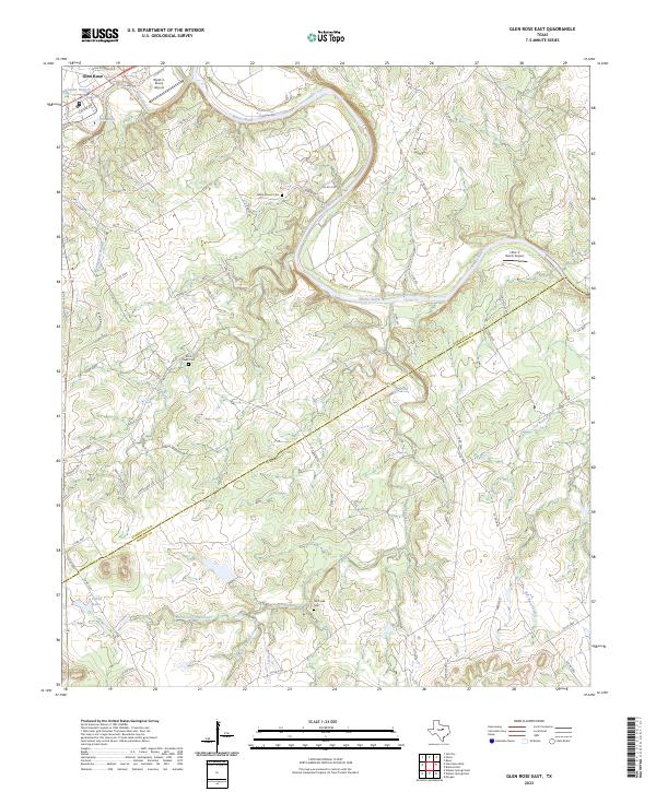 Glen Rose East, TX — USGS 7.5-minute topo (2023)