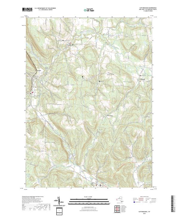 Cattaraugus, NY — USGS 7.5-minute topo (2023)