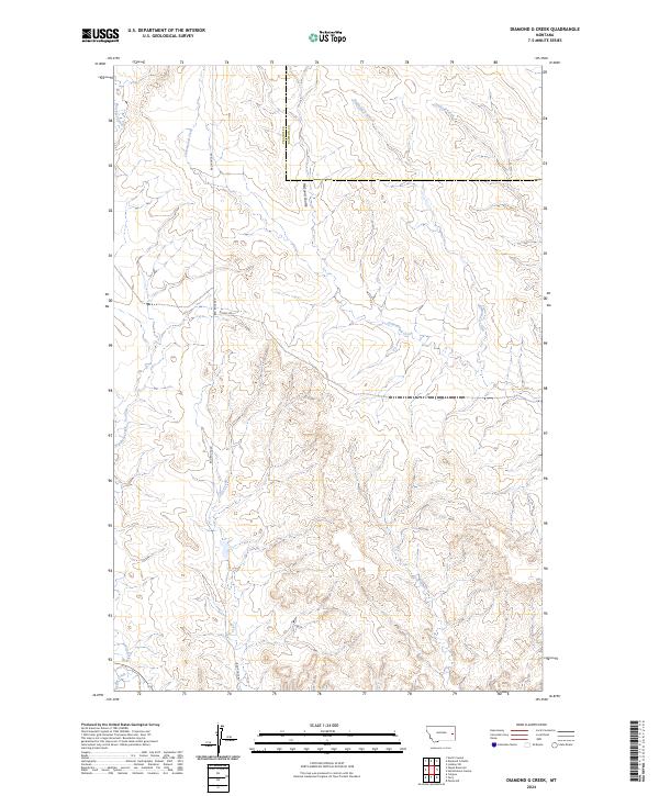 Diamond G Creek, MT — USGS 7.5-minute topo (2024)