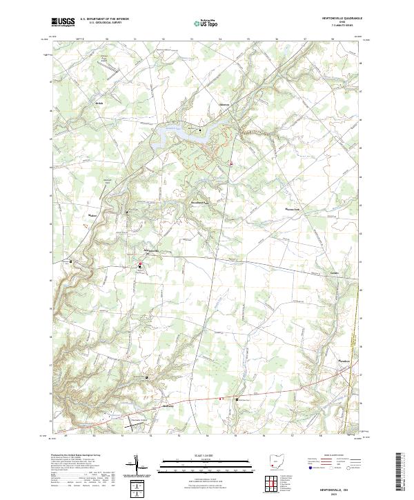 Newtonsville, OH — USGS 7.5-minute topo (2023)