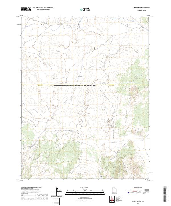Cinder Crater, UT — USGS 7.5-minute topo (2023)