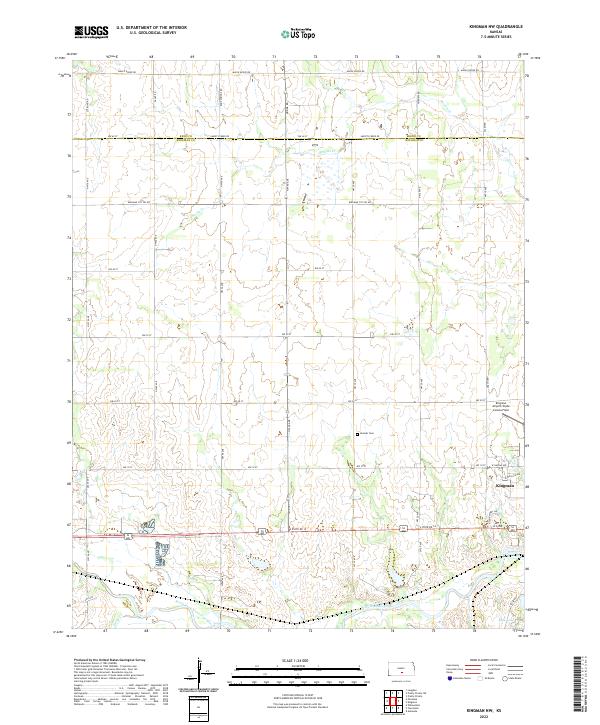 Kingman NW, KS — USGS 7.5-minute topo (2022)