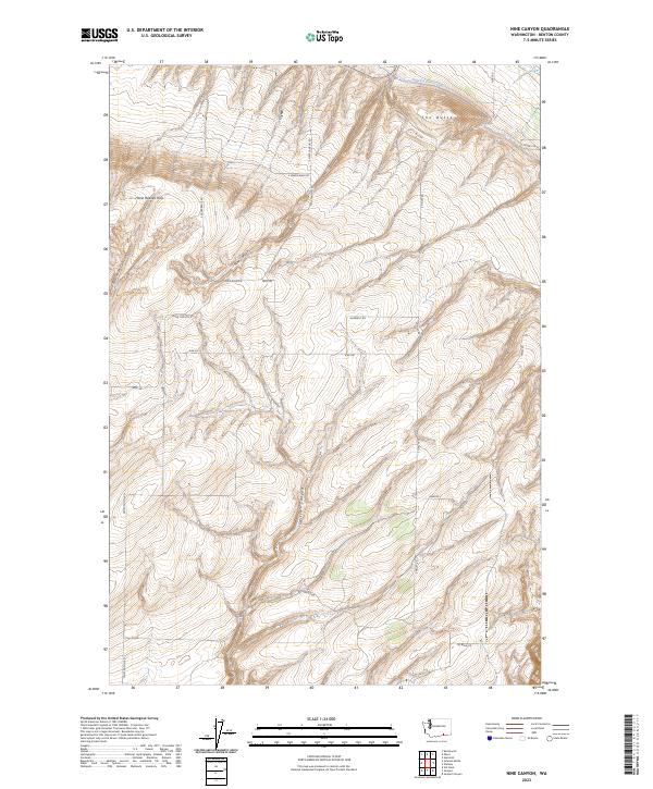 Nine Canyon, WA — USGS 7.5-minute topo (2023)