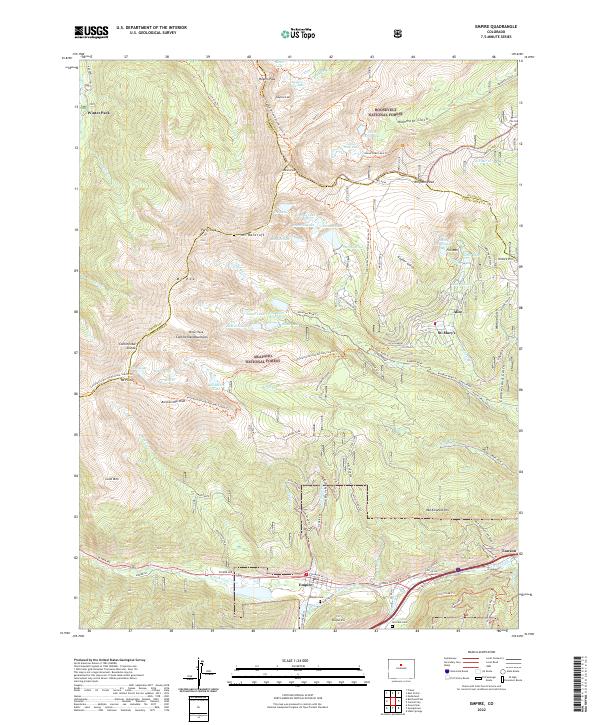 Empire, CO — USGS 7.5-minute topo (2022)