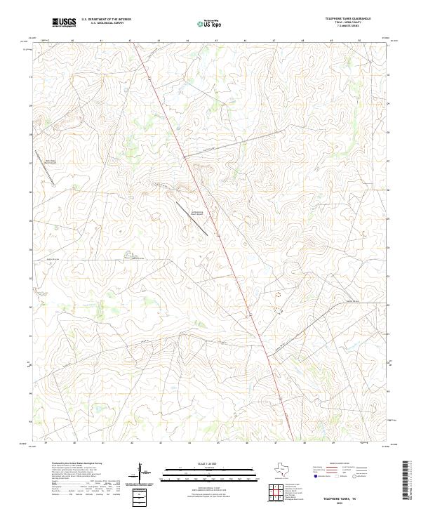 Telephone Tanks, TX — USGS 7.5-minute topo (2022)