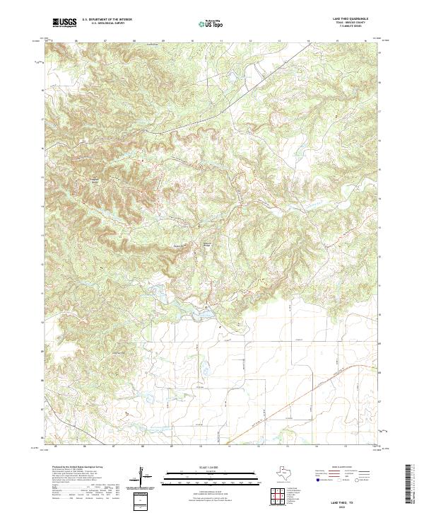 Lake Theo, TX — USGS 7.5-minute topo (2022)