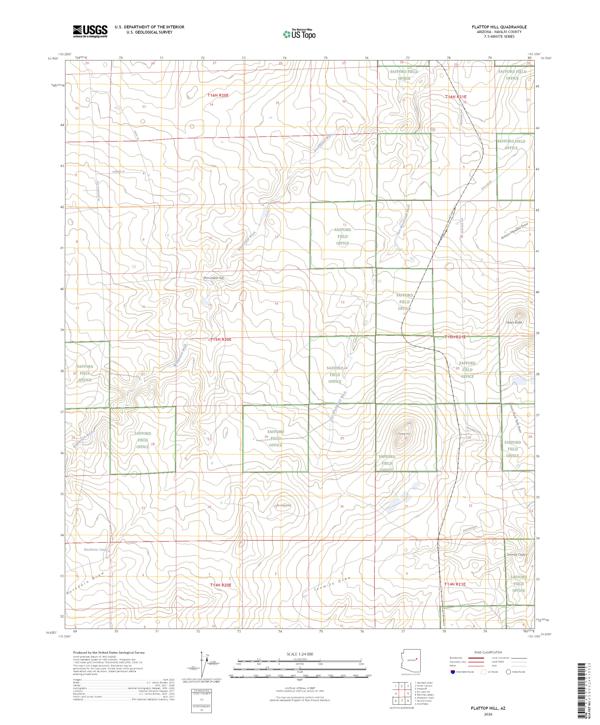 Flattop Hill, AZ — USGS 7.5-minute topo (2026)