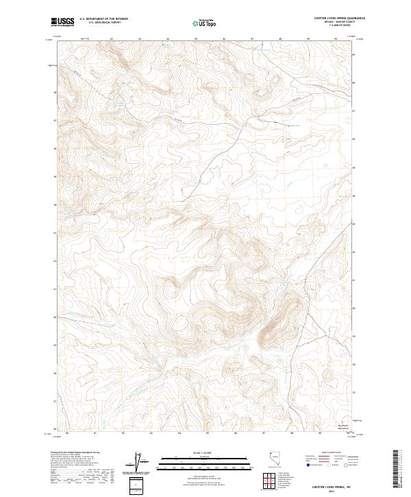 Chester Lyons Spring, NV — USGS 7.5-minute topo (2021)