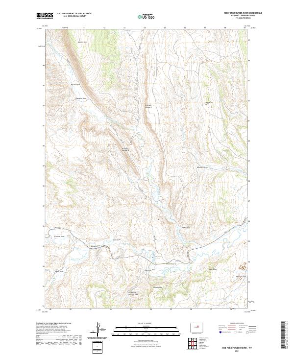 Red Fork Powder River, WY — USGS 7.5-minute topo (2021)
