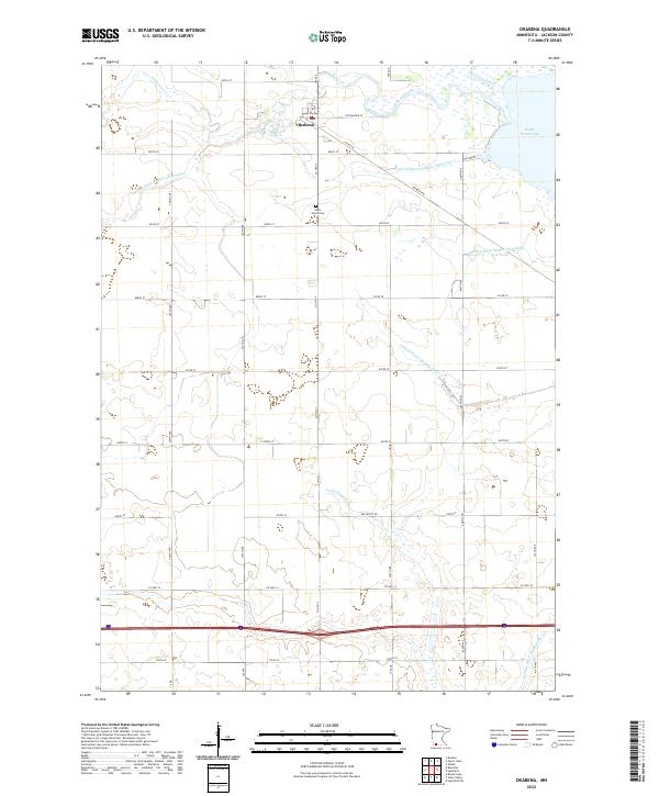 Okabena, MN — USGS 7.5-minute topo (2022)