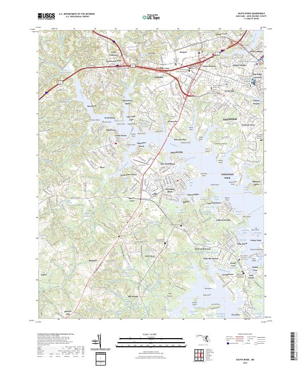 South River, MD — USGS 7.5-minute topo (2023)