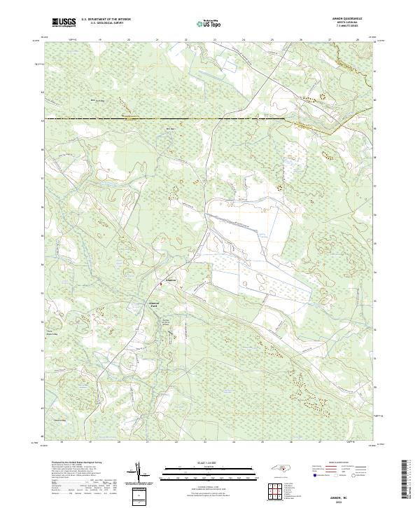 Ammon, NC — USGS 7.5-minute topo (2022)