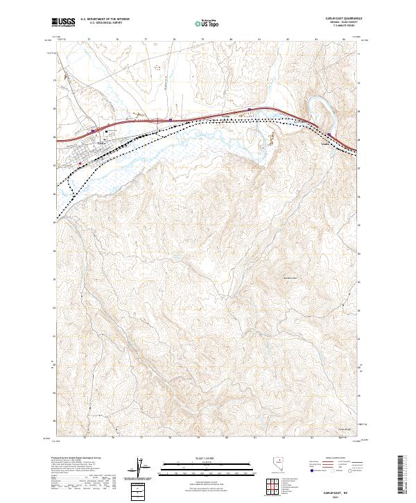 Carlin East, NV — USGS 7.5-minute topo (2021)