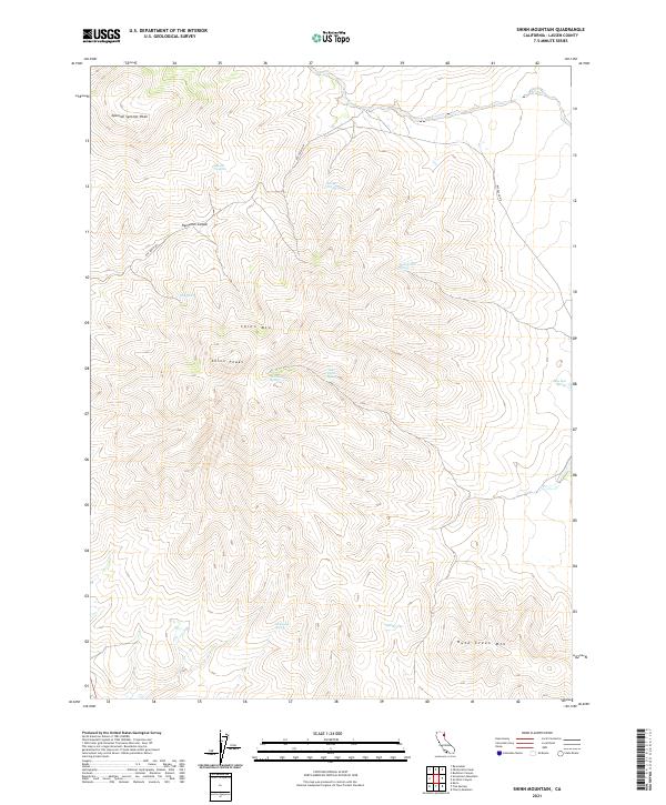 Shinn Mountain, CA — USGS 7.5-minute topo (2021)