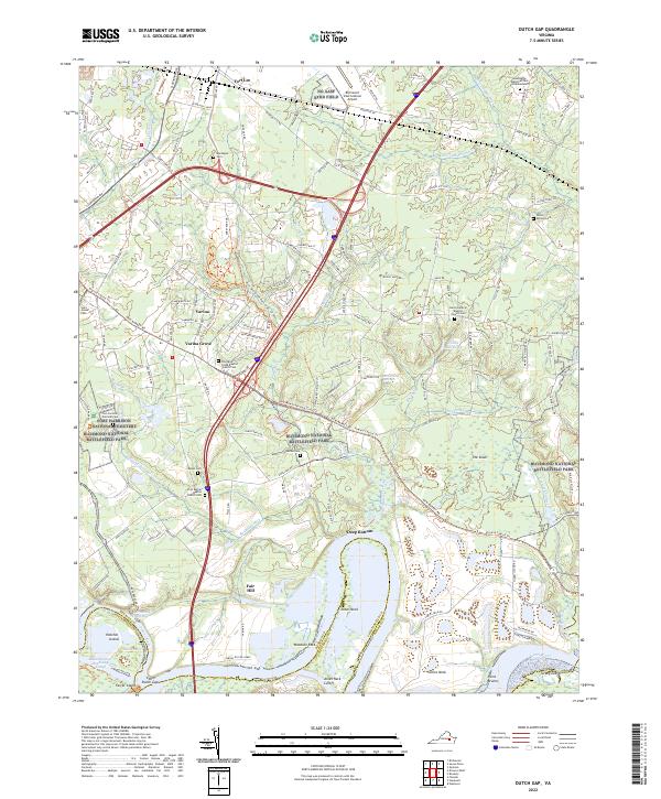 Dutch Gap, VA — USGS 7.5-minute topo (2022)