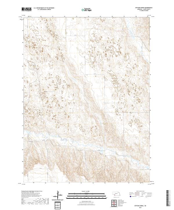 Dittons Creek, NE — USGS 7.5-minute topo (2021)