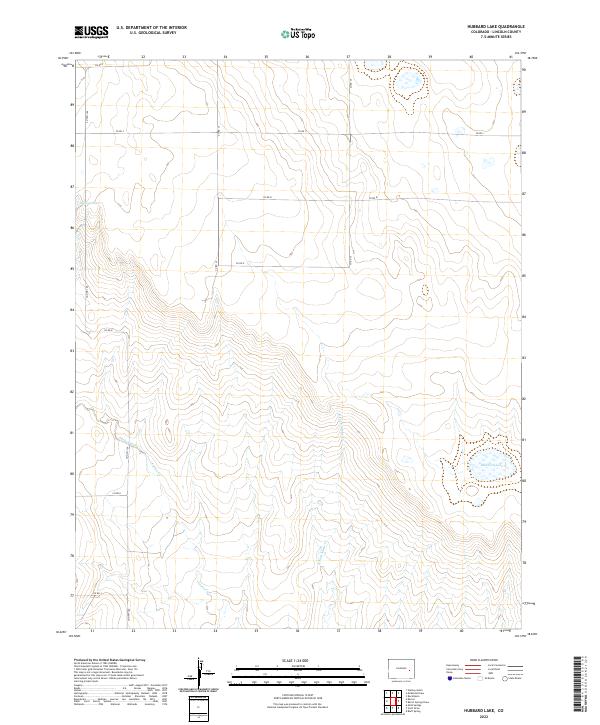 Hubbard Lake, CO — USGS 7.5-minute topo (2022)