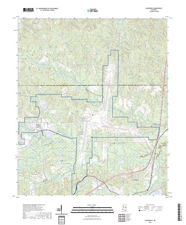 Lauderdale, MS — USGS 7.5-minute topo (2024)
