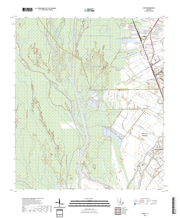 Addis, LA — USGS 7.5-minute topo (2024)