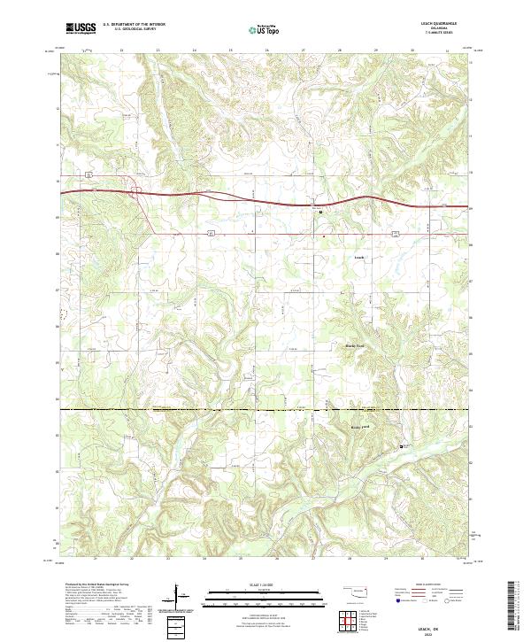 Leach, OK — USGS 7.5-minute topo (2022)