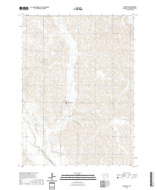 Thurston, NE — USGS 7.5-minute topo (2021)