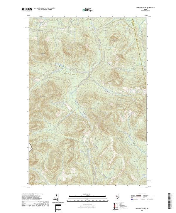 Kibby Mountain, ME — USGS 7.5-minute topo (2024)