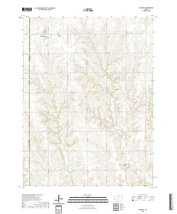 Mahaska, KS — USGS 7.5-minute topo (2022)