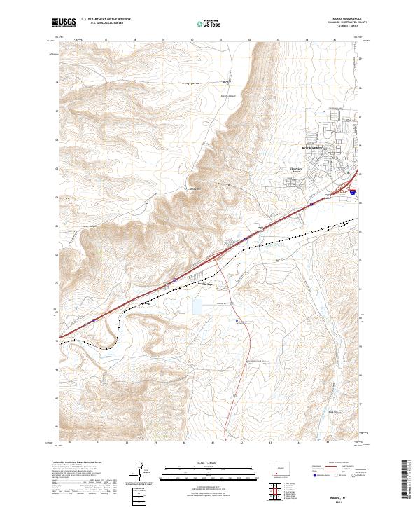 Kanda, WY — USGS 7.5-minute topo (2021)