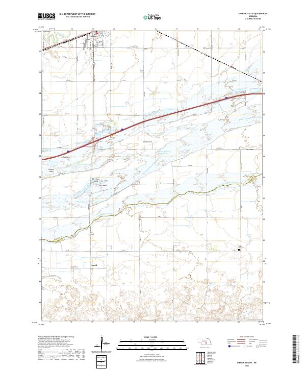 Gibbon South, NE — USGS 7.5-minute topo (2021)