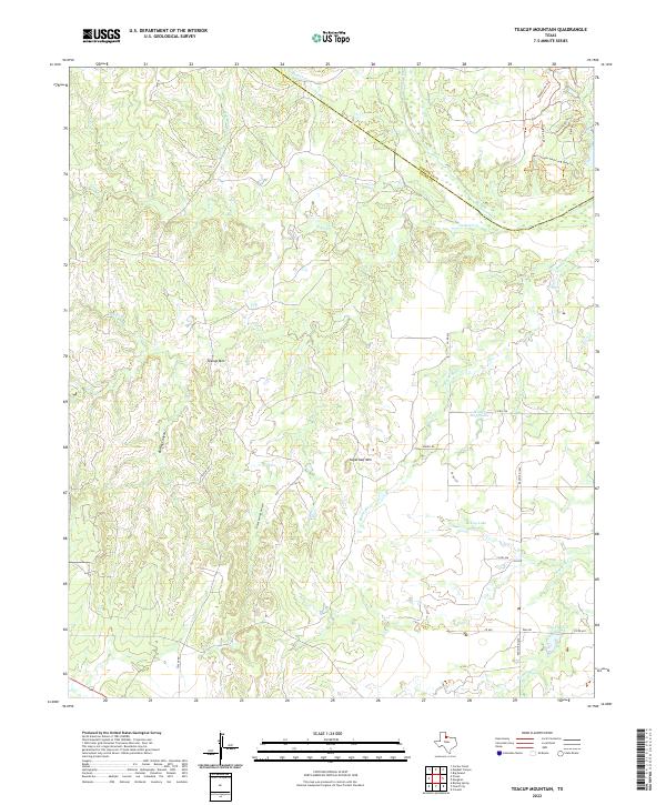 Teacup Mountain, TX — USGS 7.5-minute topo (2022)