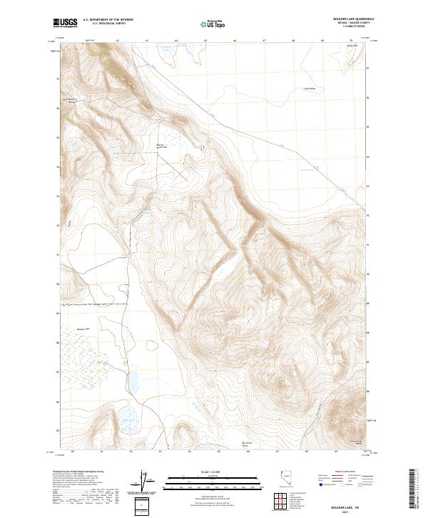 Boulder Lake, NV — USGS 7.5-minute topo (2021)