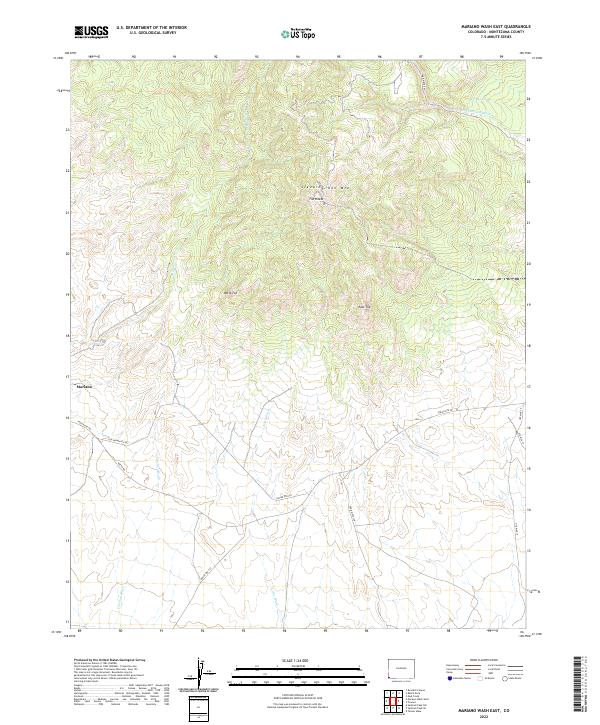 Mariano Wash East, CO — USGS 7.5-minute topo (2022)