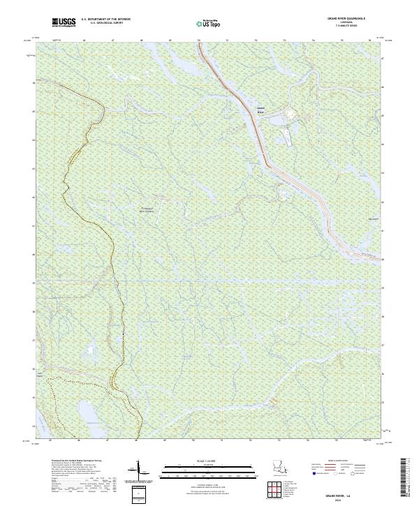 Grand River, LA — USGS 7.5-minute topo (2024)