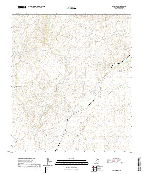 Alamo Spring, TX — USGS 7.5-minute topo (2022)
