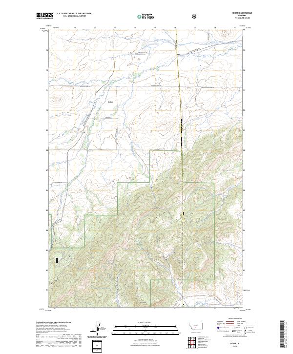 Sedan, MT — USGS 7.5-minute topo (2024)