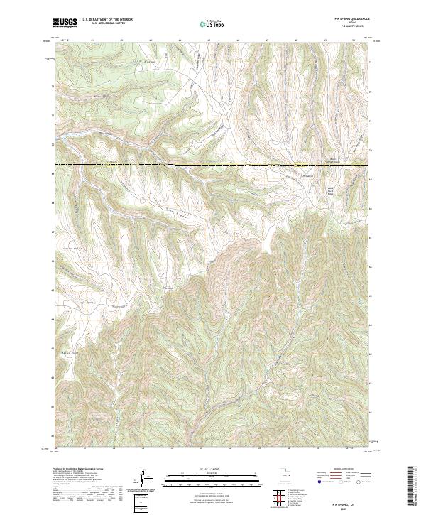 P R Spring, UT — USGS 7.5-minute topo (2023)