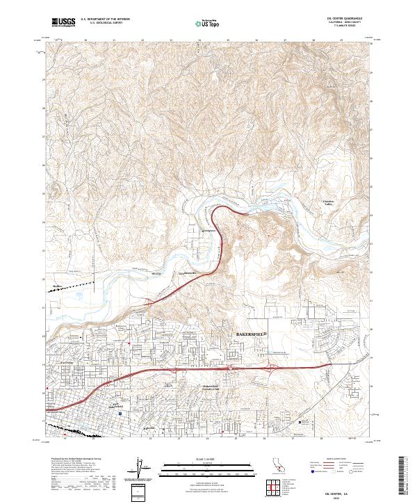 Oil Center, CA — USGS 7.5-minute topo (2022)