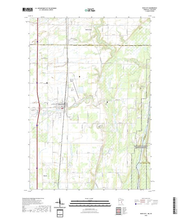 Rush City, MN-WI — USGS 7.5-minute topo (2022)
