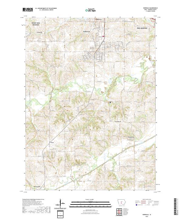 Norwalk, IA — USGS 7.5-minute topo (2022)
