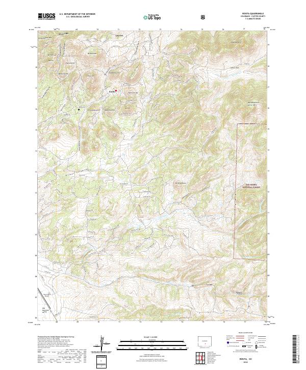 Rosita, CO — USGS 7.5-minute topo (2022)