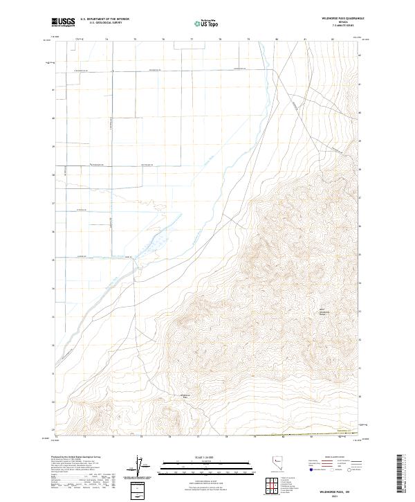 Wildhorse Pass, NV — USGS 7.5-minute topo (2021)